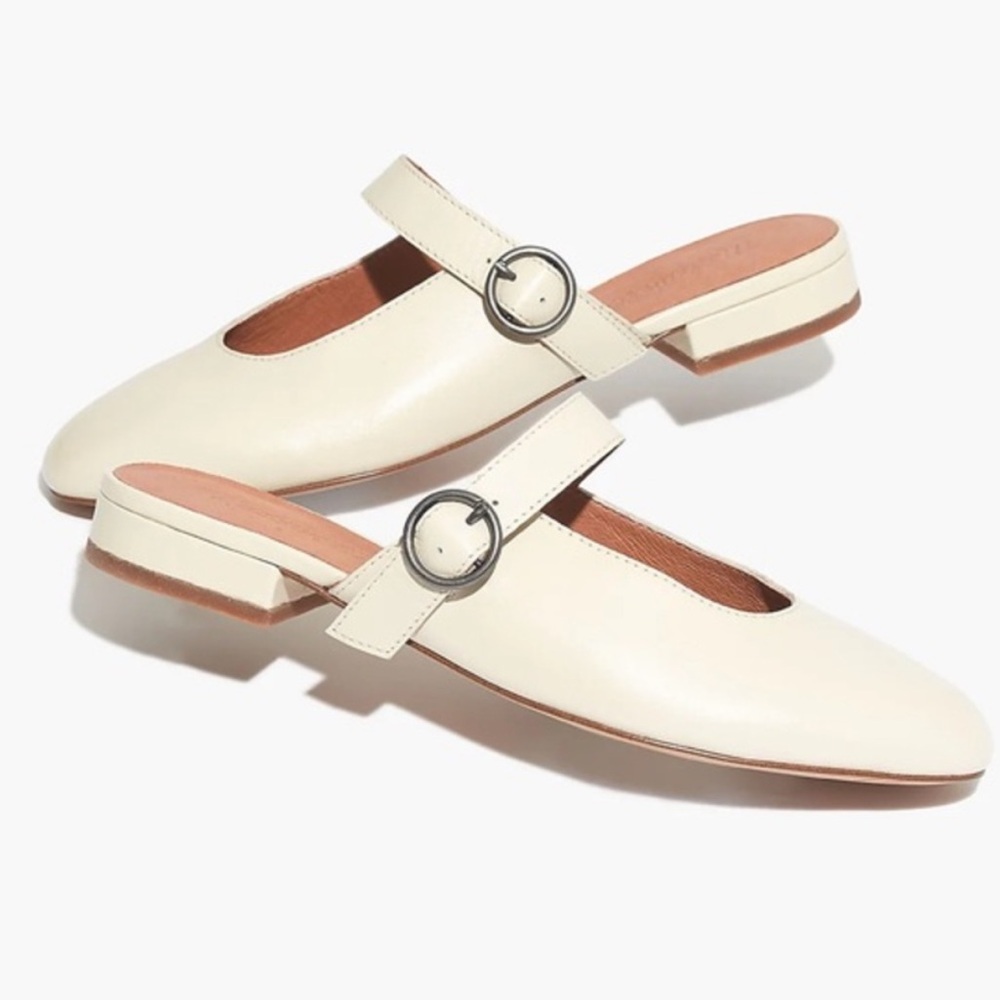 Madewell The Kinley Mary Jane Mule in Ivory Size 9.5